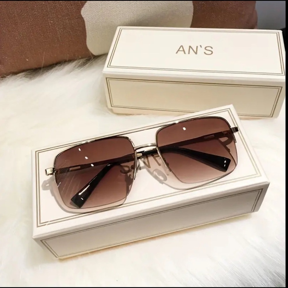 Vintage Square Men Copper Half Frames